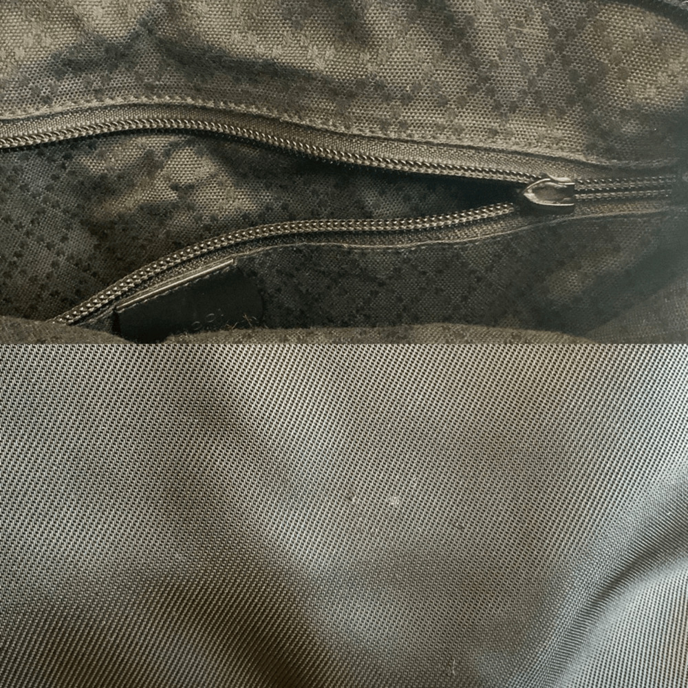 GUCCI Tote Bag Large Shoulder Leather Black Nylon - Picture 10 of 13